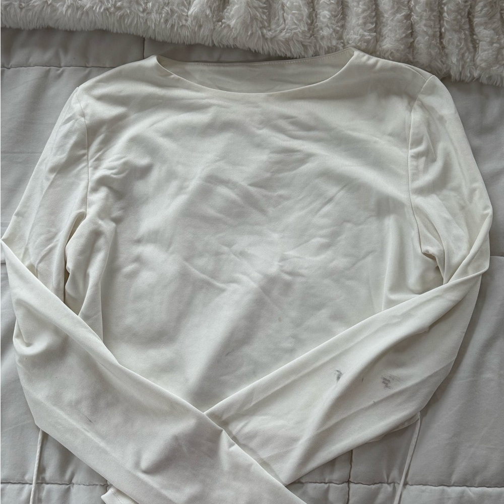 White Long Sleeve Top